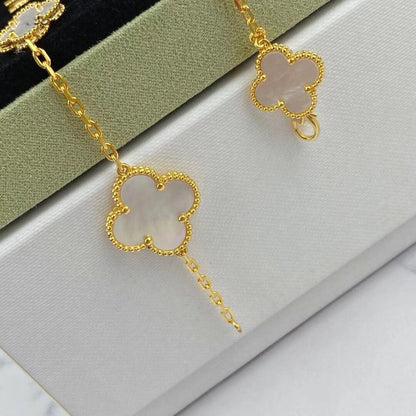 [Okajuri Jewelry]MAGIC CLOVER MOP GOLD BRACELET 5 MOTIFS