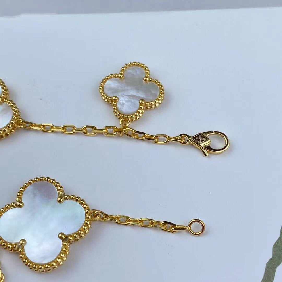 [Okajuri Jewelry]MAGIC CLOVER MOP GOLD BRACELET 5 MOTIFS