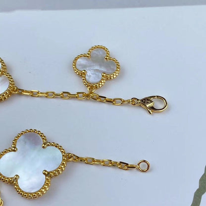 [Okajuri Jewelry]MAGIC CLOVER MOP GOLD BRACELET 5 MOTIFS