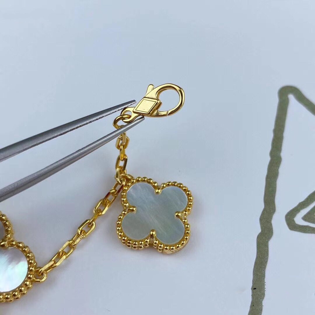 [Okajuri Jewelry]MAGIC CLOVER MOP GOLD BRACELET 5 MOTIFS