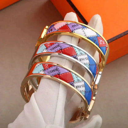 [Okajuri Jewelry]H BRACELET DOTTED BORDER 12MM