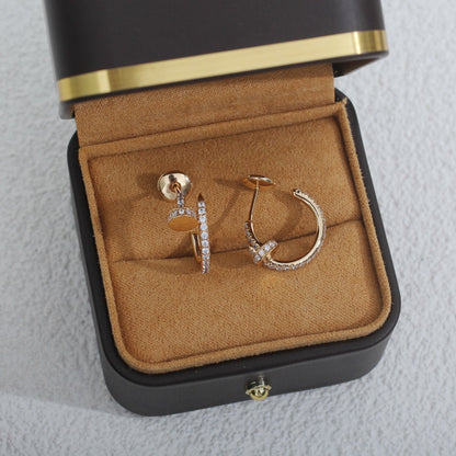 [Okajuri Jewelry]JUSTE EARRINGS 12.75MM PINK GOLD DIAMOND