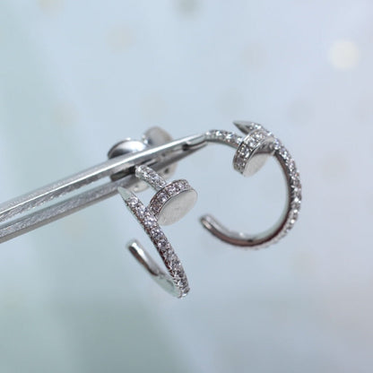 [Okajuri Jewelry]JUSTE EARRINGS 12.75MM SILVER DIAMOND
