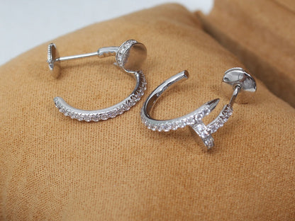 [Okajuri Jewelry]JUSTE EARRINGS 12.75MM SILVER DIAMOND