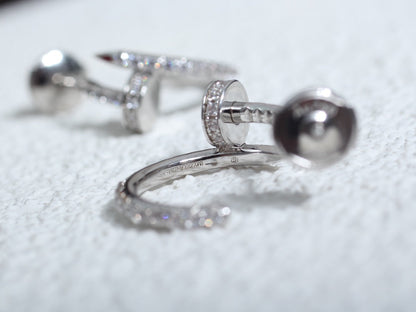 [Okajuri Jewelry]JUSTE EARRINGS 12.75MM SILVER DIAMOND