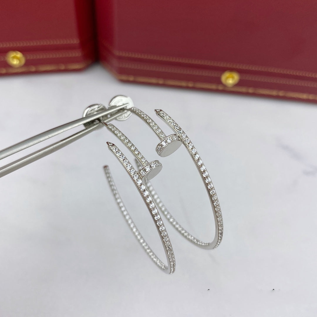 [Okajuri Jewelry]JUSTE EARRINGS FULL DIAMONDS 1.8MM