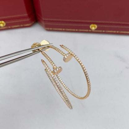 [Okajuri Jewelry]JUSTE EARRINGS FULL DIAMONDS 1.8MM
