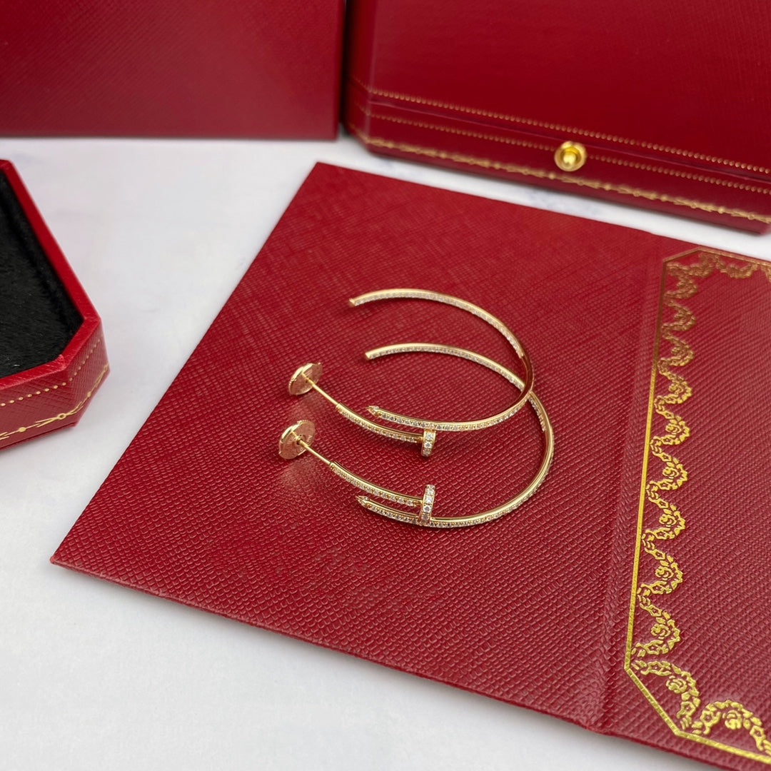 [Okajuri Jewelry]JUSTE EARRINGS FULL DIAMONDS 1.8MM