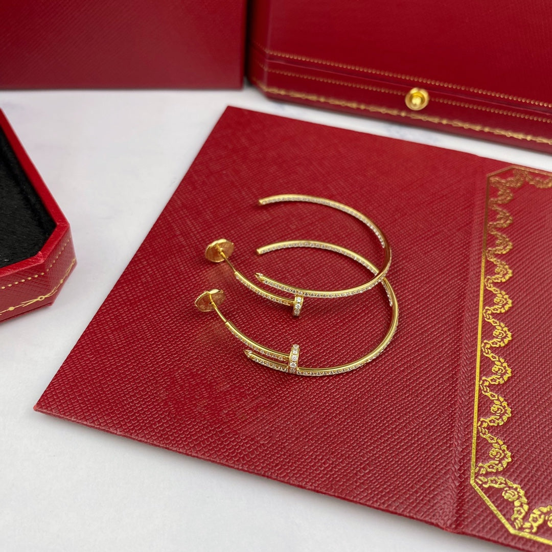 [Okajuri Jewelry]JUSTE EARRINGS FULL DIAMONDS 1.8MM