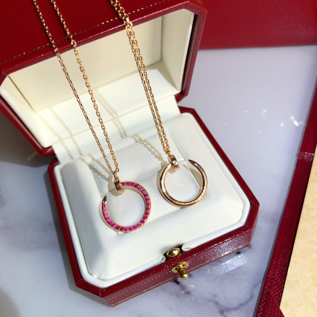 [Okajuri Jewelry]JUSTE NECKLACE GOLD RED DIAMONDS