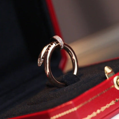 [Okajuri Jewelry]JUSTE RING 2.65MM PINK GOLD DIAMOND