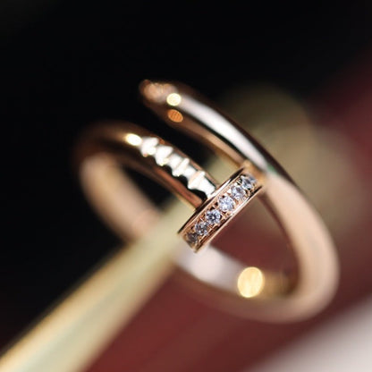 [Okajuri Jewelry]JUSTE RING 2.65MM PINK GOLD DIAMOND