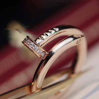 [Okajuri Jewelry]JUSTE RING 2.65MM PINK GOLD DIAMOND