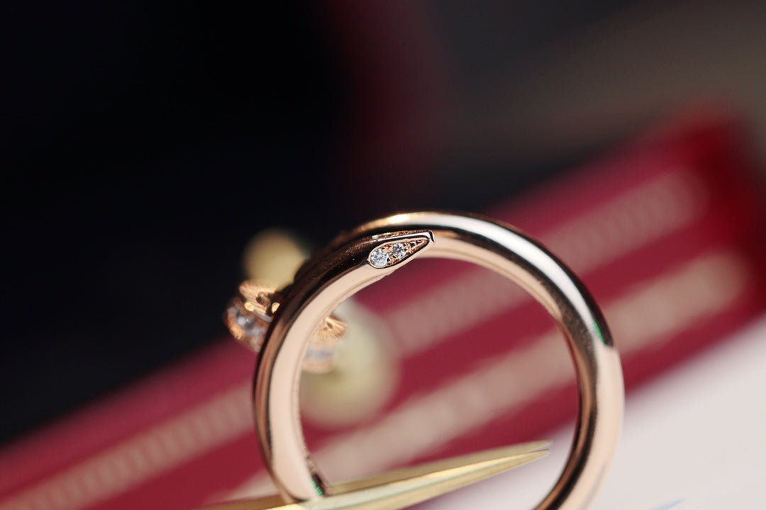 [Okajuri Jewelry]JUSTE RING 2.65MM PINK GOLD DIAMOND