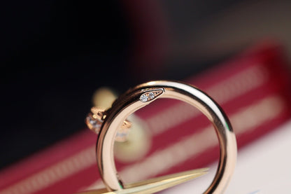 [Okajuri Jewelry]JUSTE RING 2.65MM PINK GOLD DIAMOND
