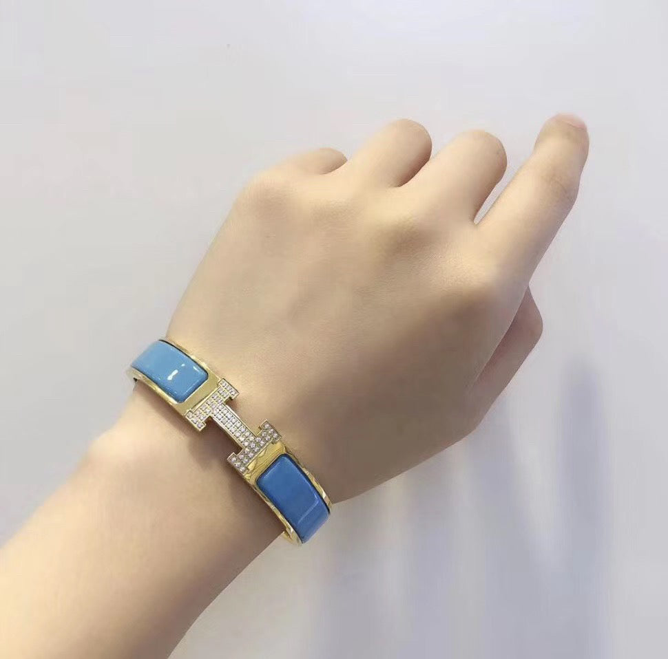 [Okajuri Jewelry]H CLOUD BLUE BRACELET GOLD DIAMOND