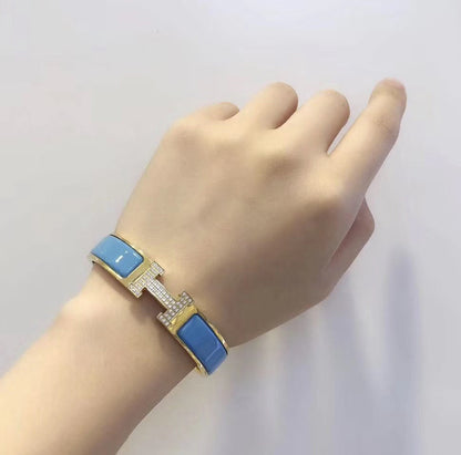 [Okajuri Jewelry]H CLOUD BLUE BRACELET GOLD DIAMOND