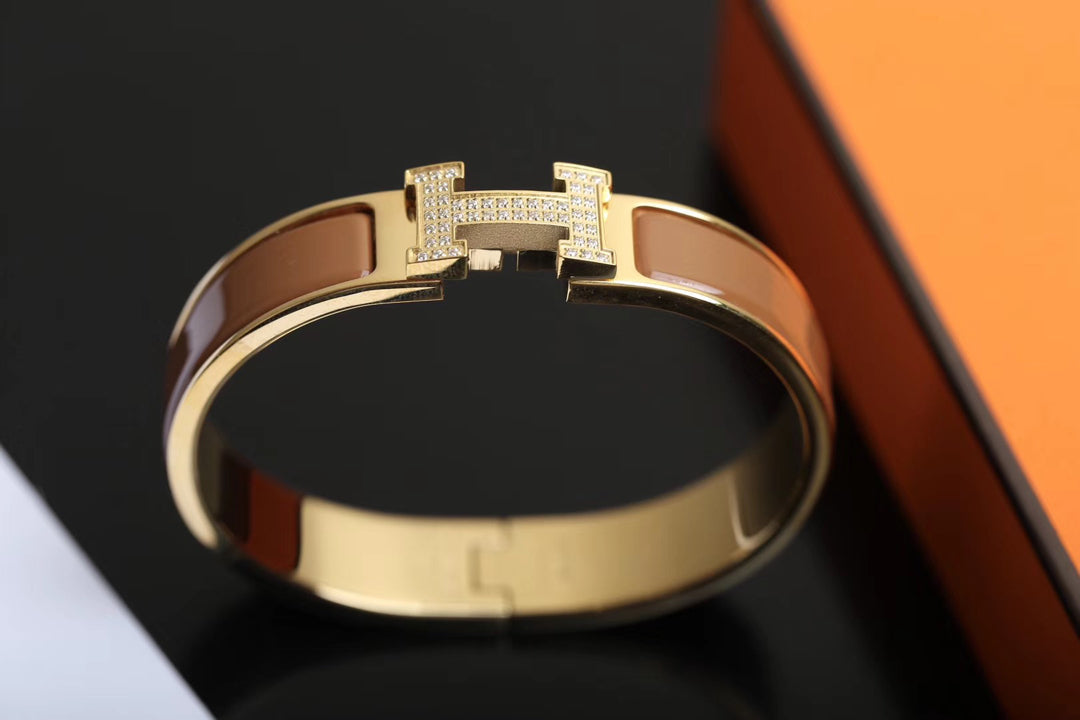 [Okajuri Jewelry]H BRACELET GOLD DIAMOND