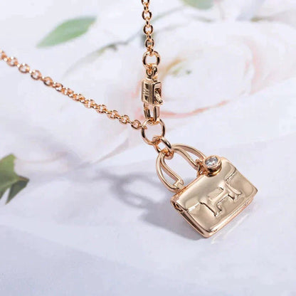 [Okajuri Jewelry]AMULETTE PEDANT ROSE GOLD NECKLACE