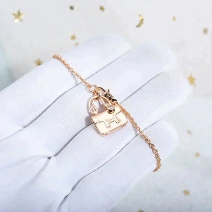 [Okajuri Jewelry]AMULETTE PEDANT ROSE GOLD NECKLACE