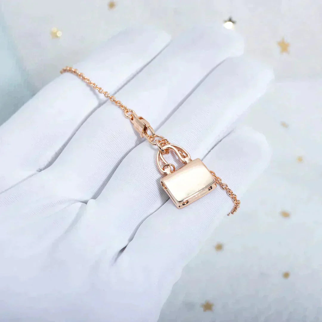 [Okajuri Jewelry]AMULETTE PEDANT ROSE GOLD NECKLACE