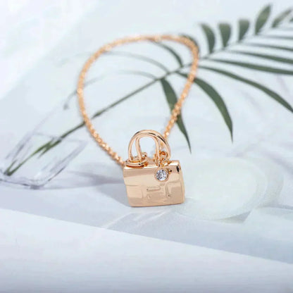 [Okajuri Jewelry]AMULETTE PEDANT ROSE GOLD NECKLACE