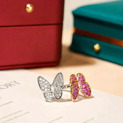 [Okajuri Jewelry]TWIN BUTTERFLY DIAMOND RING