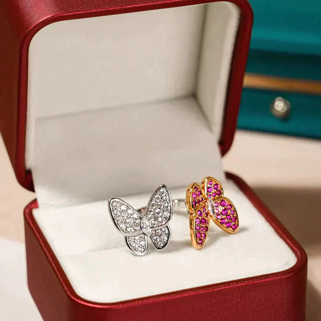 [Okajuri Jewelry]TWIN BUTTERFLY DIAMOND RING