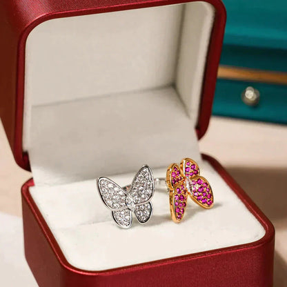 [Okajuri Jewelry]TWIN BUTTERFLY DIAMOND RING