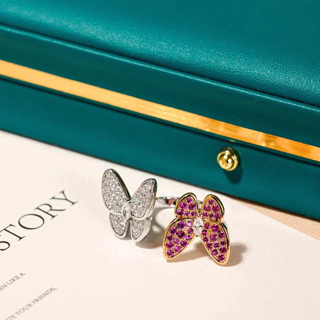 [Okajuri Jewelry]TWIN BUTTERFLY DIAMOND RING