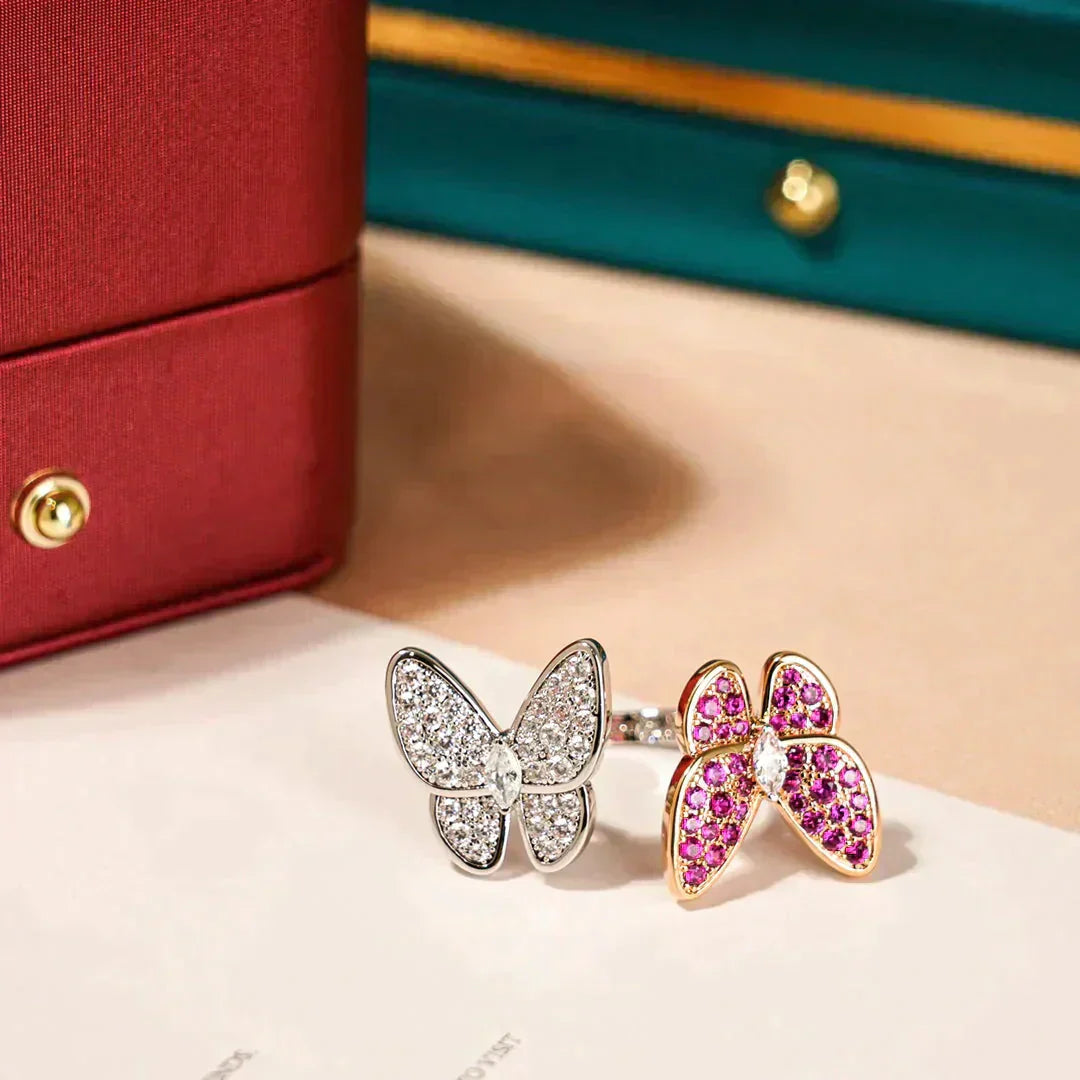 [Okajuri Jewelry]TWIN BUTTERFLY DIAMOND RING