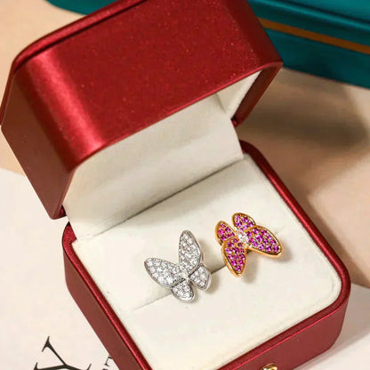 [Okajuri Jewelry]TWIN BUTTERFLY DIAMOND RING