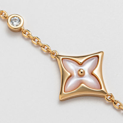[Okajuri Jewelry]STAR 1 DIAMOND PINK GOLD BRACELET