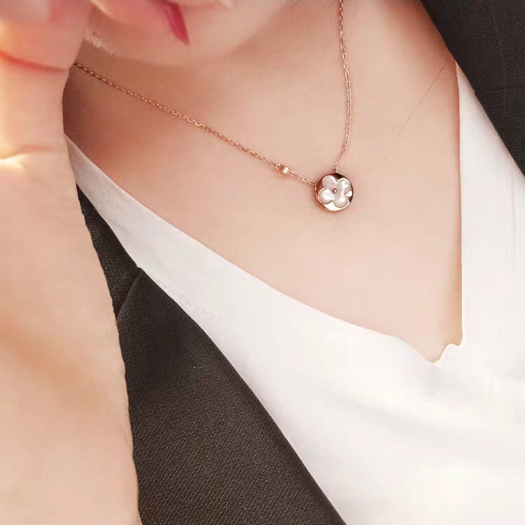 [Okajuri Jewelry]SUN MOP GOLD 1 DIAMOND NECKLACE
