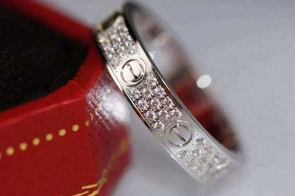 [Okajuri Jewelry]LOVE RING 3.6MM DIAMOND PAVED