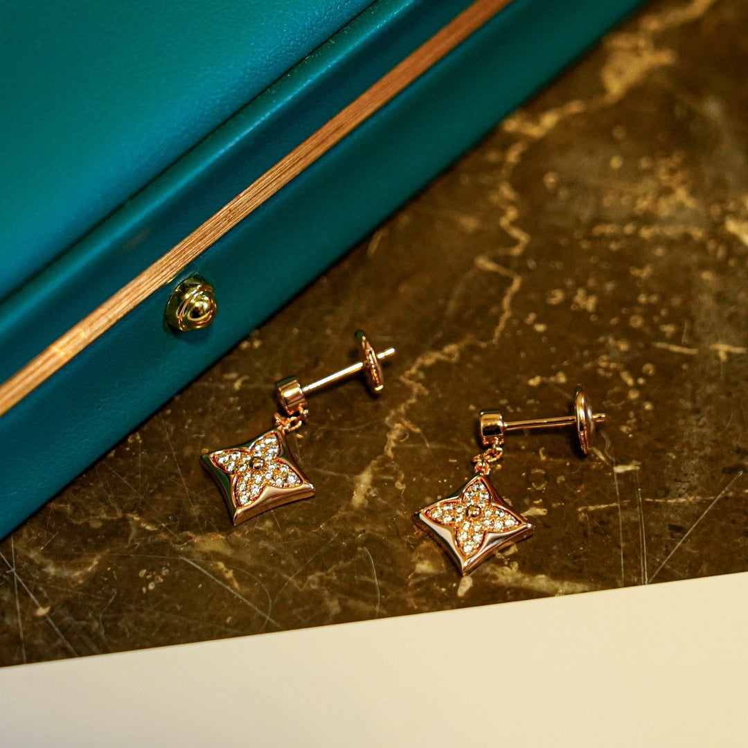 [Okajuri Jewelry]STAR DIAMONDS EARRINGS GOLD