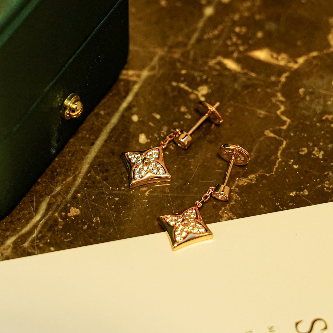 [Okajuri Jewelry]STAR DIAMONDS EARRINGS GOLD