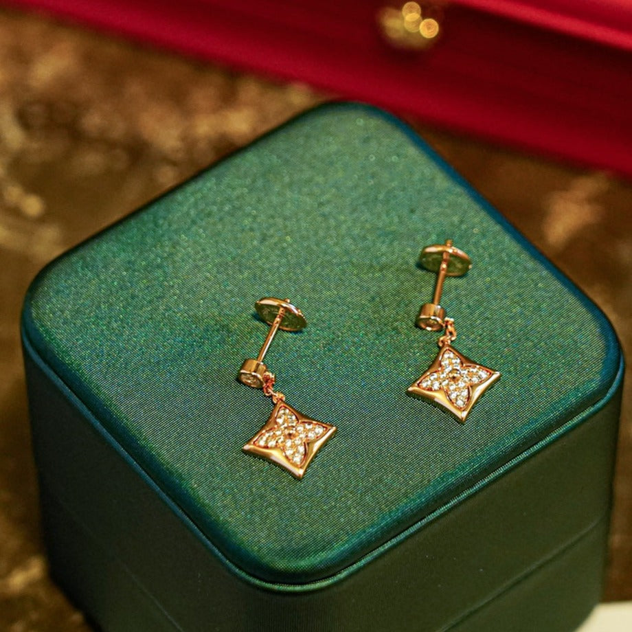[Okajuri Jewelry]STAR DIAMONDS EARRINGS GOLD