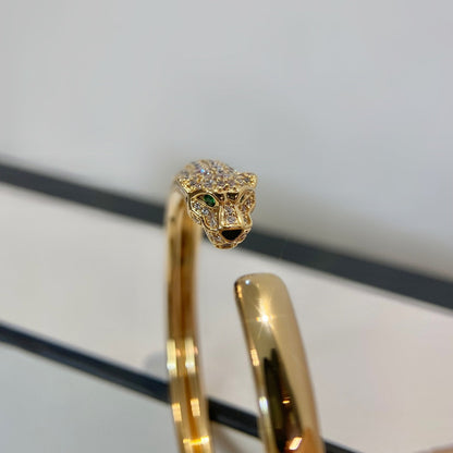 [Okajuri Jewelry]PANTHERE GOLD DIAMOND OPEN BRACELET