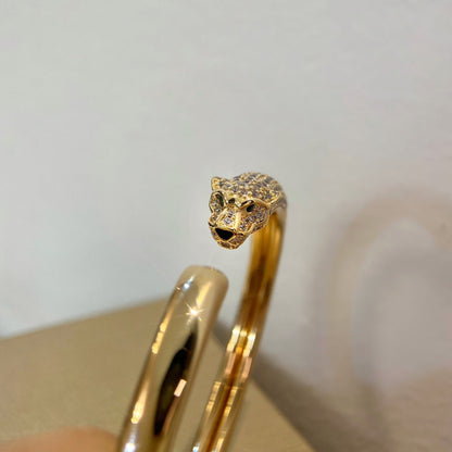 [Okajuri Jewelry]PANTHERE GOLD DIAMOND OPEN BRACELET