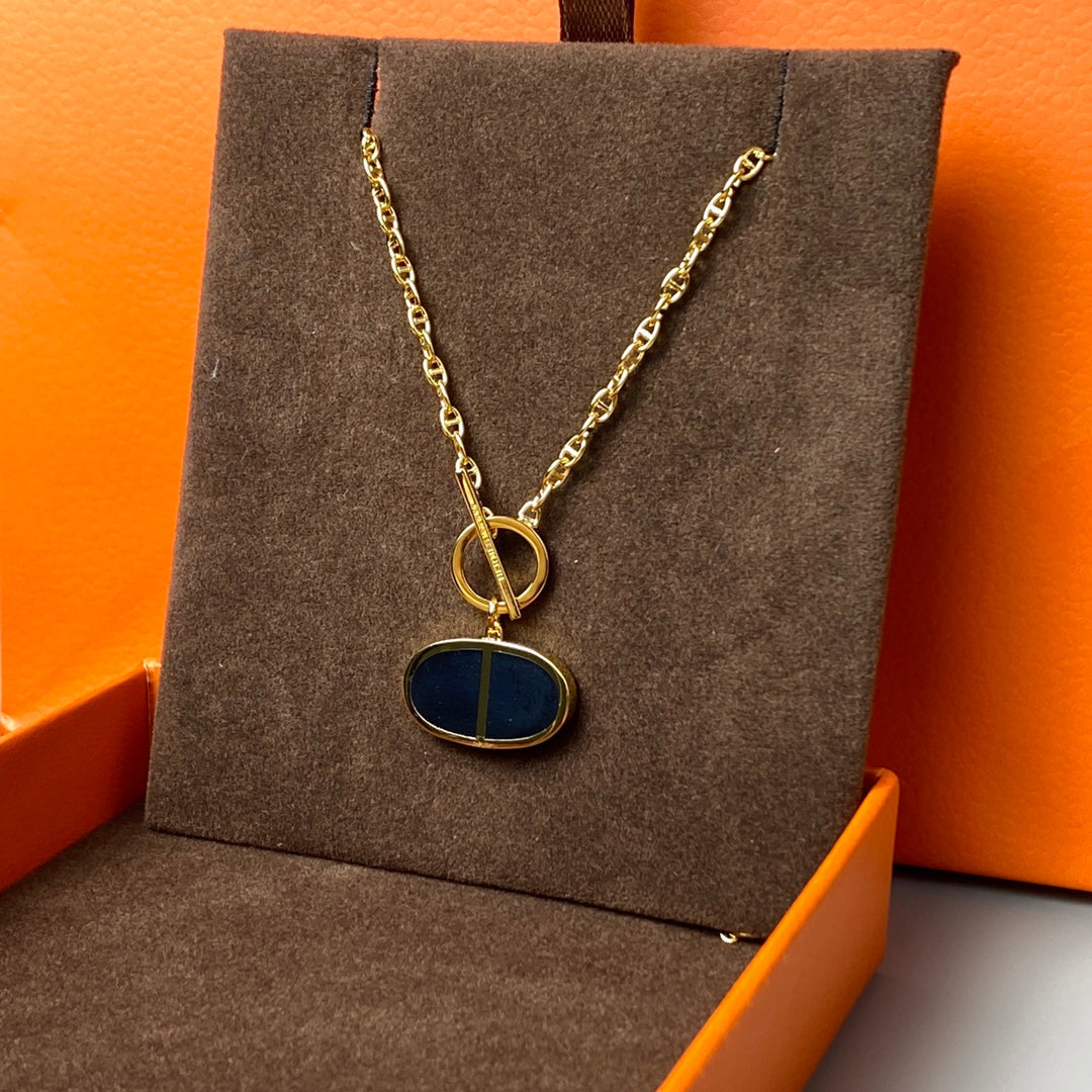 [Okajuri Jewelry]CHAINE VERSO BLACK CERAMIC NECKLACE