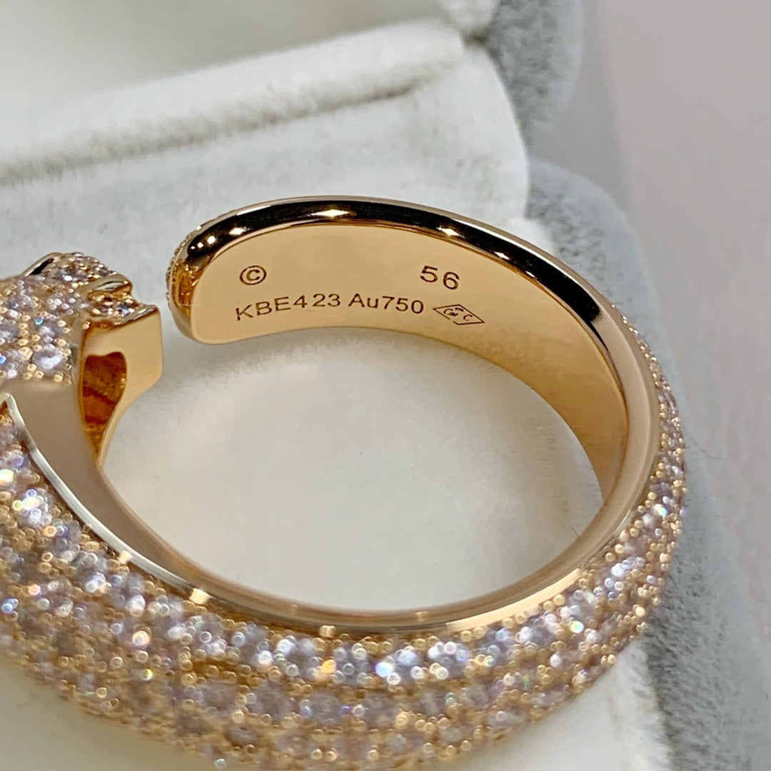 [Okajuri Jewelry]PANTHERE PINK GOLD DIAMOND RING