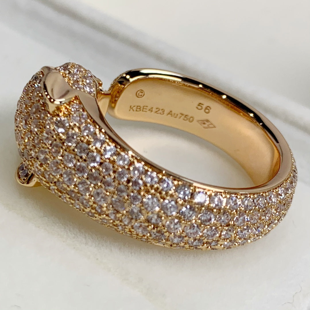 [Okajuri Jewelry]PANTHERE PINK GOLD DIAMOND RING