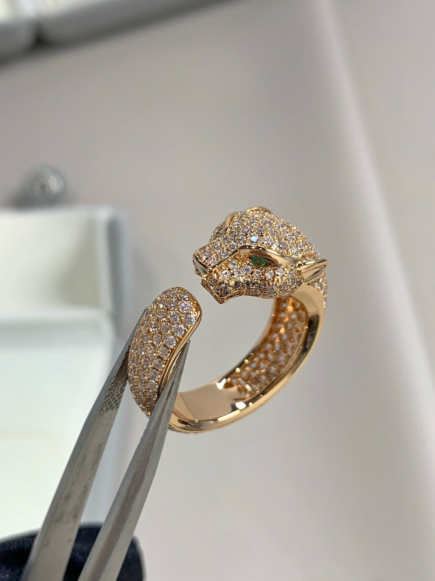 [Okajuri Jewelry]PANTHERE PINK GOLD DIAMOND RING