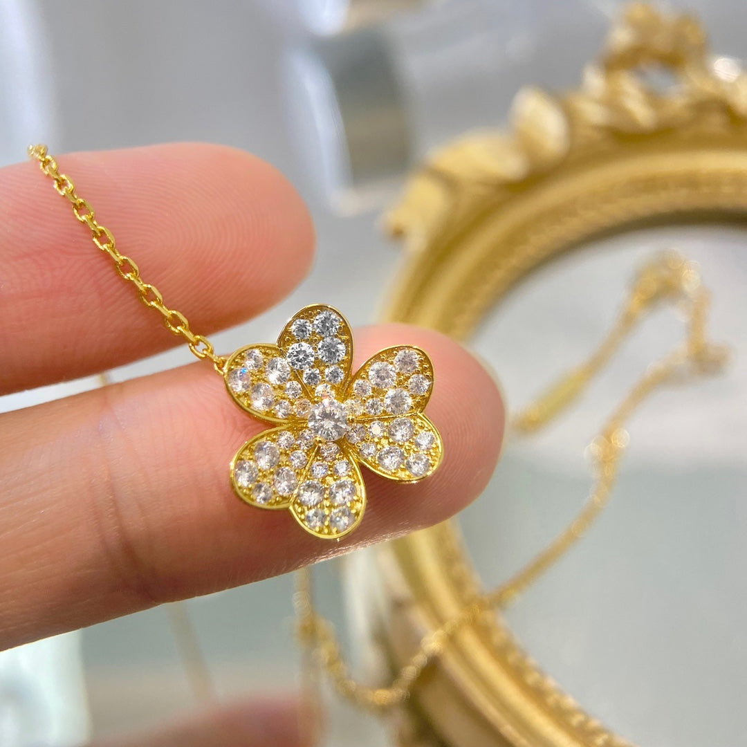 [Okajuri Jewelry]FLOWER DIAMOND NECKLACE