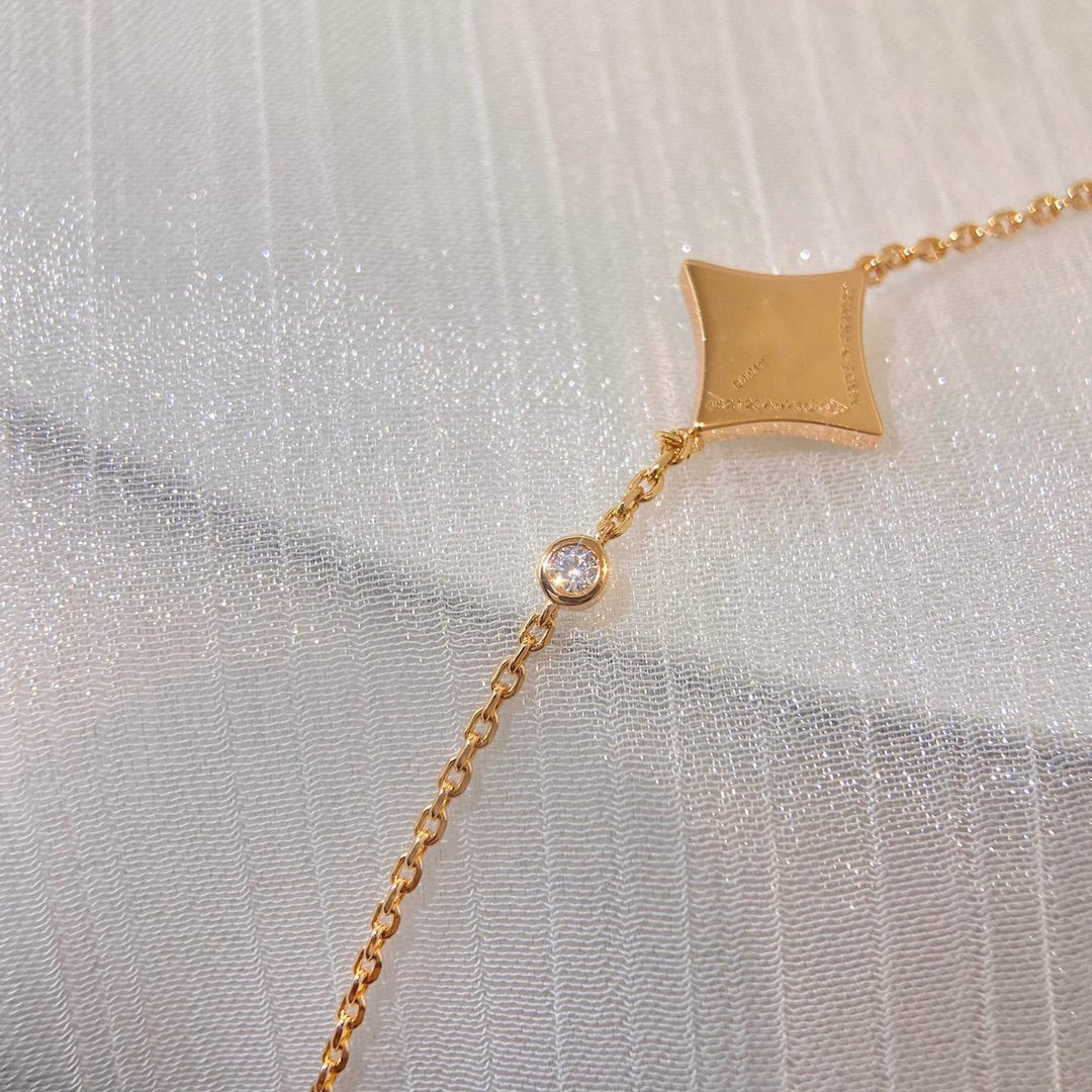 [Okajuri Jewelry]COLOR STAR CARNELIAN PINK GOLD DIAMOND BRACELET