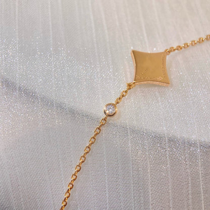 [Okajuri Jewelry]COLOR STAR CARNELIAN PINK GOLD DIAMOND BRACELET