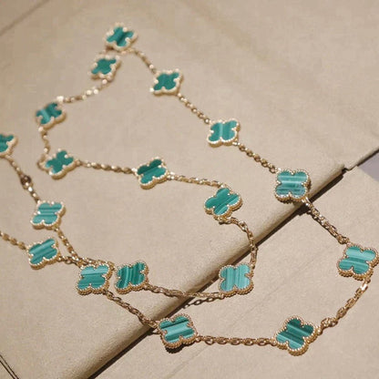 [Okajuri Jewelry]CLOVER 20 MOTIFS MALACHITE GOLD