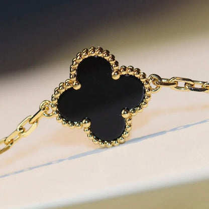 [Okajuri Jewelry]CLOVER 20 MOTIFS ONYX NECKLACE