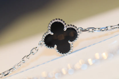 [Okajuri Jewelry]CLOVER 20 MOTIFS ONYX DIAMOND SILVER